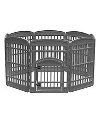 Iris Usa 34 Exercise Pet Playpen, Large Plastic Gate with Door for Dogs