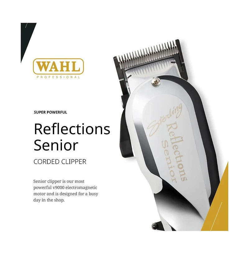 Wahl Professional Reflections Senior Clipper V9000 Motor Adjustable Taper Lever Metal Housing