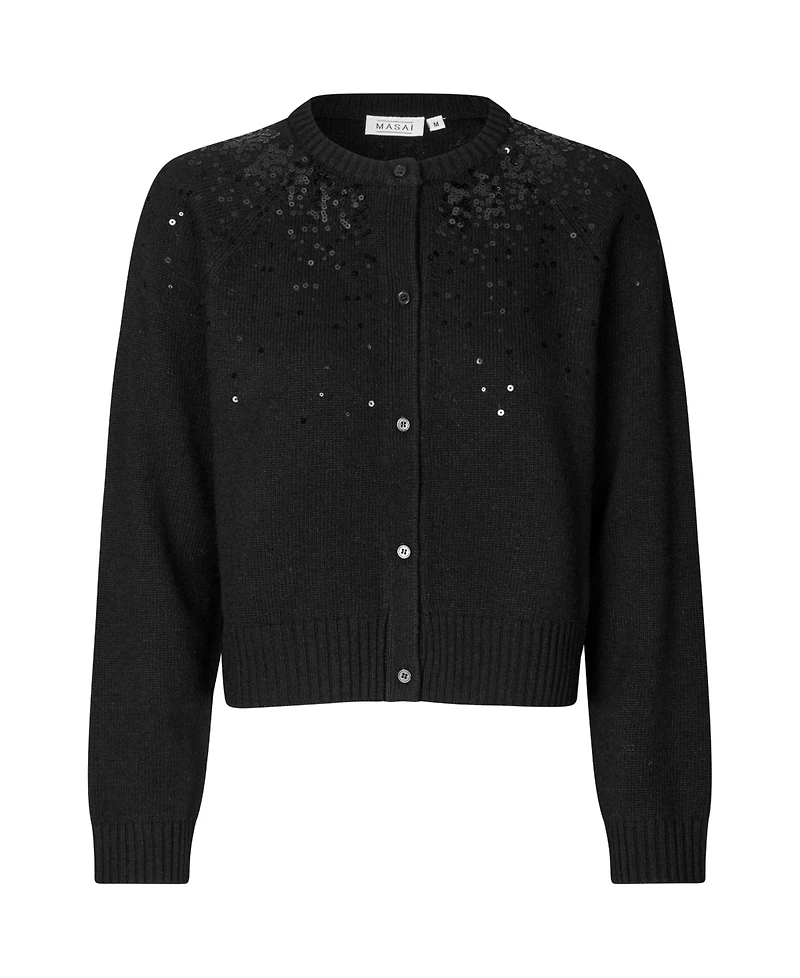 Masai Copenhagen Women's Malitana Sequined Button Front Cardigan