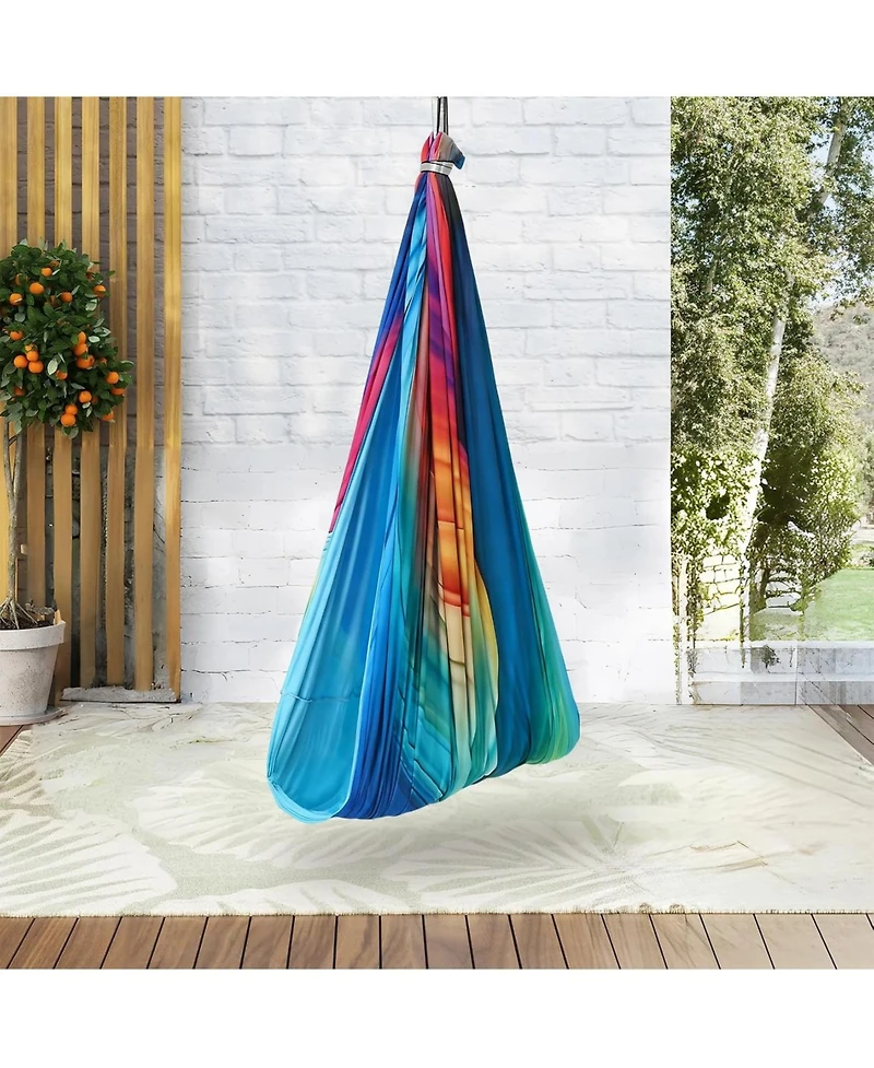gaomon Sensory Swing Dual-Layer Therapy Swing for Autism, Adhd and Sensory Needs, Calming Hug Effect, 360degree(s) Swivel, Indoor/Outdoor Use