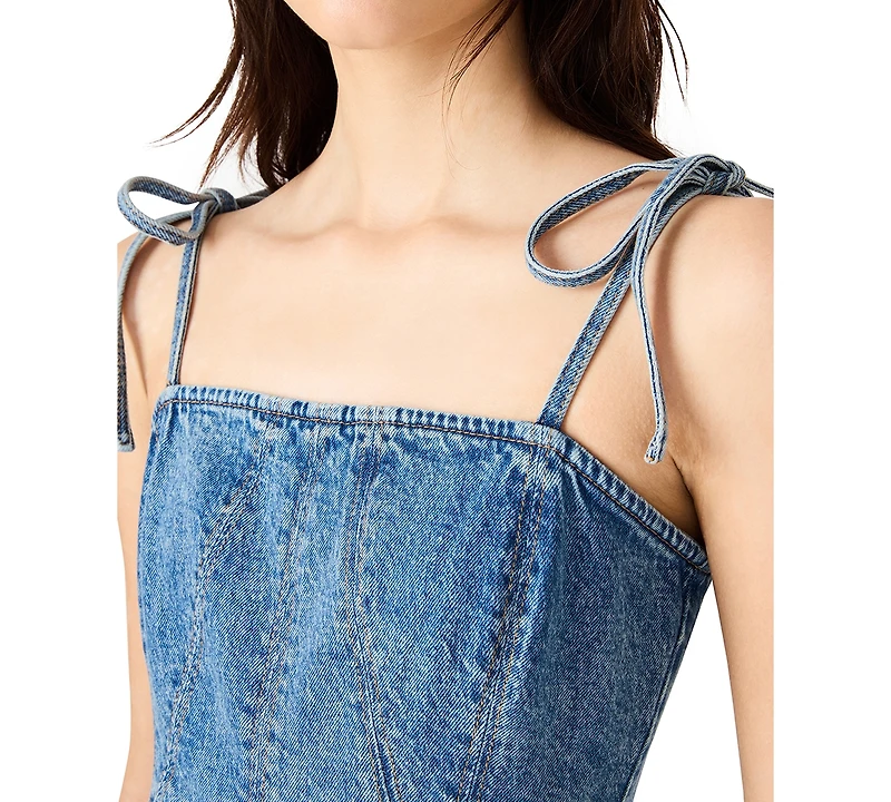 Steve Madden Women's Meaghan Sleeveless Square Neck Mini Dress