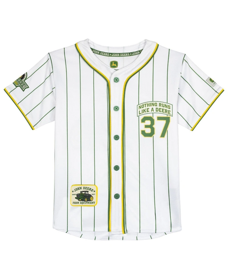 John Deere Toddler Boys Baseball Button Front Shirt