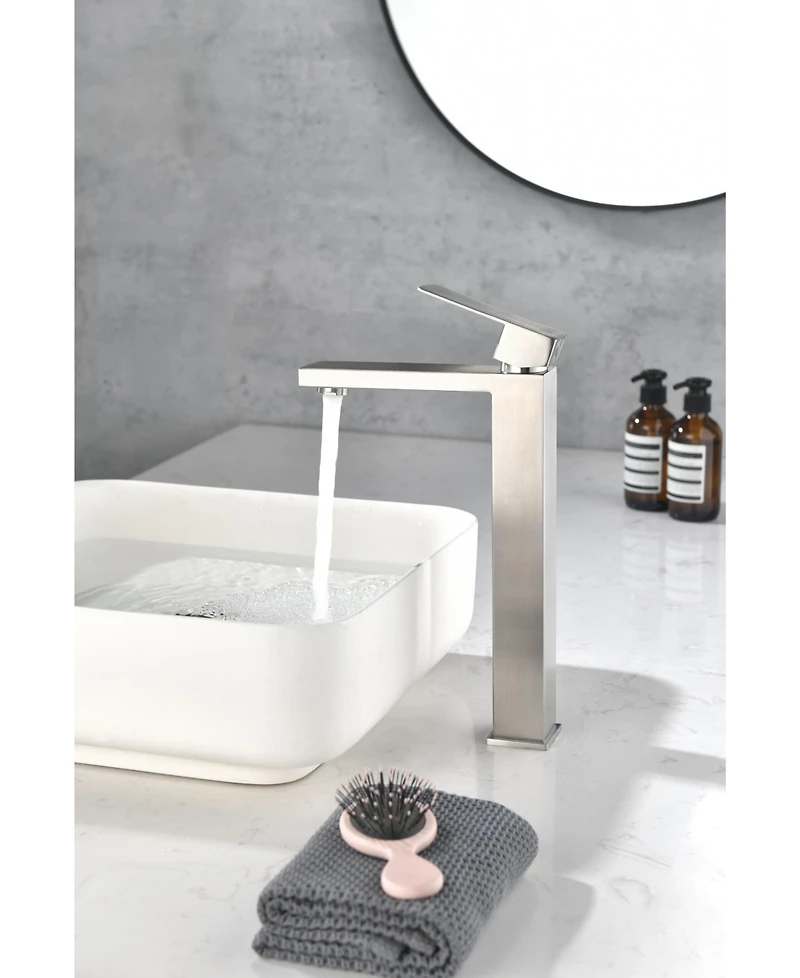 Midola Single Handle Bathroom Sink Faucet, Bathroom Sink Vanity Faucet with Water Supply Hose for Bathroom