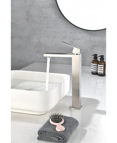 Midola Single Handle Bathroom Sink Faucet, Bathroom Sink Vanity Faucet with Water Supply Hose for Bathroom