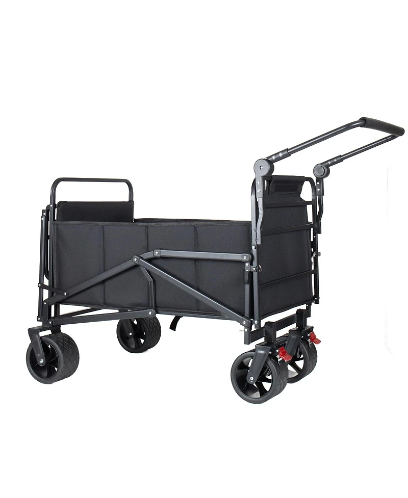 Streamdale Furniture 2-in-1 Multifunctional Folding Wagon Cart and Beach Chair 650lb Capacity