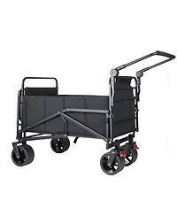 Streamdale Furniture 2-in-1 Multifunctional Folding Wagon Cart and Beach Chair 650lb Capacity