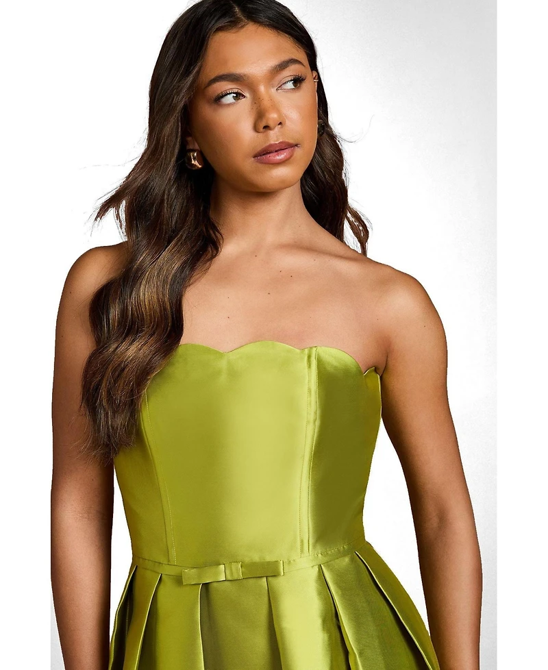Coast Women's Scalloped Strapless Midi Dress
