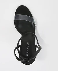 Berness Women's Nature Clear Strap Heel Sandals
