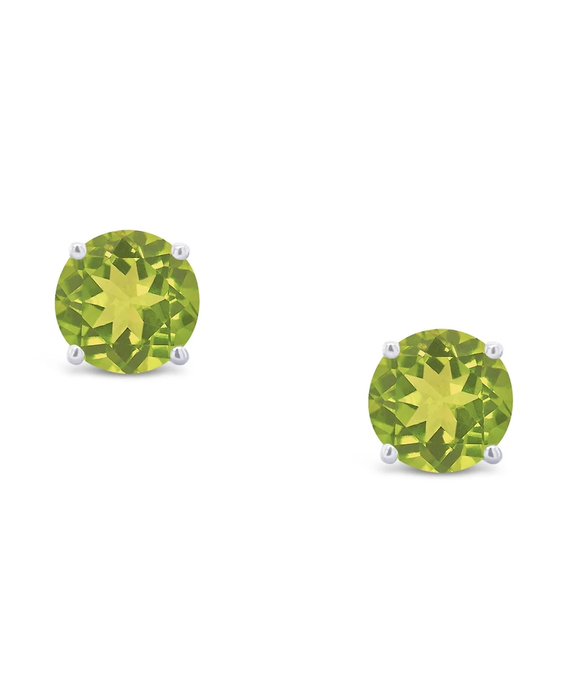 Peridot (1 ct. t.w.) Stud Earrings 14K White or Yellow Gold