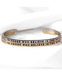 Mantra The Future Belongs To Those Who Believe In The Beauty Of Their Dreams Bracelet - Outside