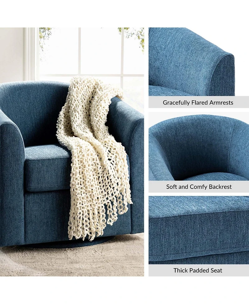 Hulala Home Amiir Upholstered Swivel Accent Chair