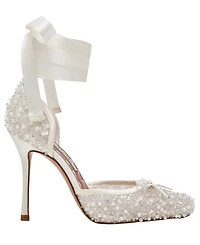 Steve Madden Women's Larina-r Lace-Up High-Heel Ballet Pumps