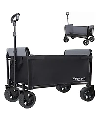 Streamdale Furniture Upgraded Convertible Folding Wagon with Wide Wheels 220Lbs Capacity