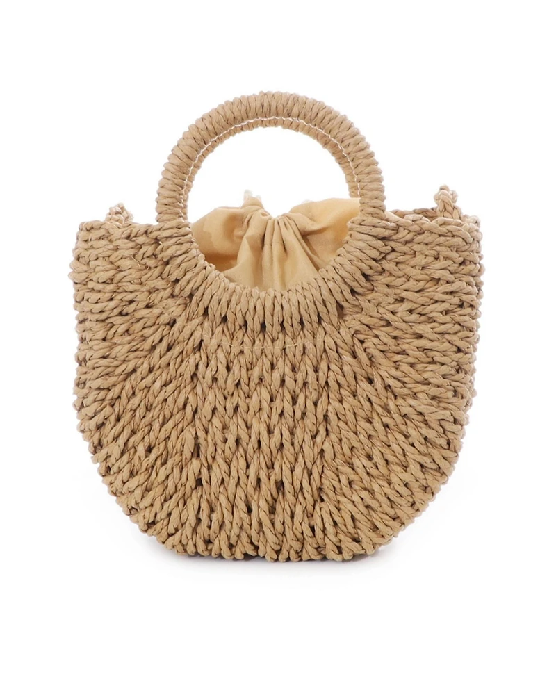Adornia Fine Basket Arc Handle Bag with Shoulder Strap