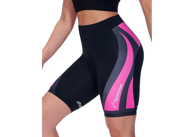 Sportneer Women Padded Bike Shorts – Large, Bicycle Cycling Shorts for Women's Biking, 4D Gel Padding for Mountain Bike and Road Bike