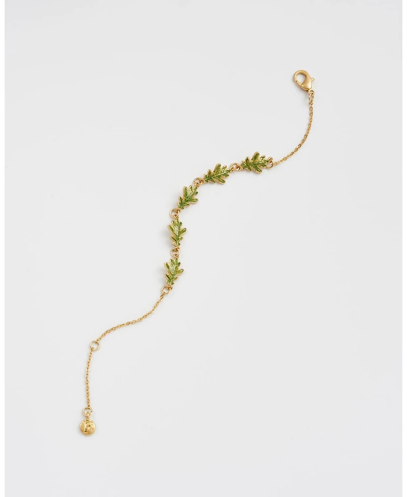 Fable England Oak Leaf Gold Bracelet