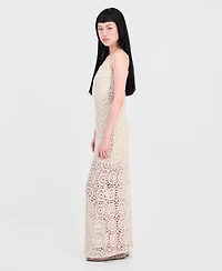 And Now This Women's Crochet Maxi Slip Dress, Macy's Exclusive