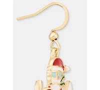 Holiday Lane Santa Claus Pilot Plane Drop Earrings, Macy's Exclusive