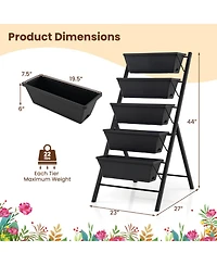 Gouun 5-Tier Vertical Raised Garden Bed with Removable Planter Boxes