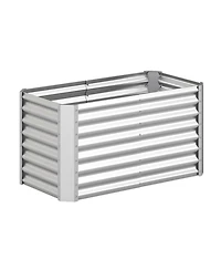 Gouun 4 x 2 x 2 ft Galvanized Steel Raised Garden Bed Planter Box