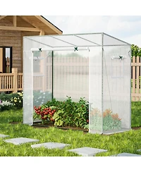 Gouun Walk-in Portable Greenhouse with Roll-Up Zipper Door