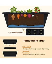 Gouun 5-Tier Vertical Raised Garden Bed with Wheels for Backyard Gardening