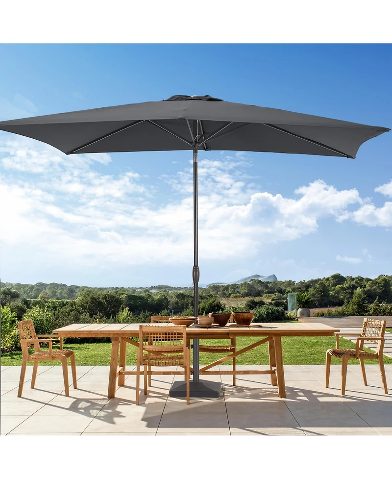 Sonkuki Enhance Your Outdoor Oasis 6x9Feet Rectangular Patio Umbrella - Stylish, Durable, And Sun-Protective!