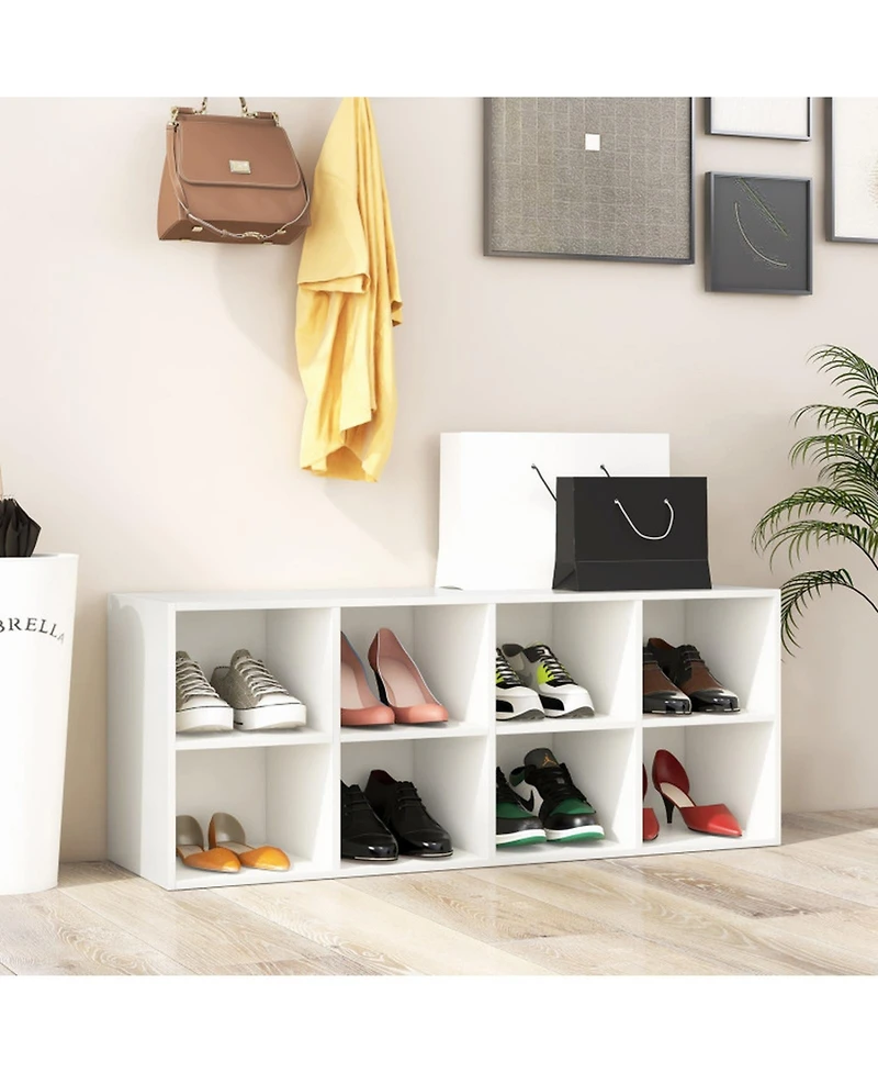Gouun 8-Cubby Shoe Organizer Heavy Duty 500 lb Weight Capacity Rack