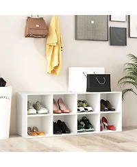Gouun 8-Cubby Shoe Organizer Heavy Duty 500 lb Weight Capacity Rack