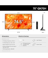 Samsung QN75QN70HAFXZA 75 Inch Neo Qled Smart Tv with 2 Year Amber Protection Plan (2026)