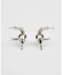 Fable England Nightshade Moon Silver Stud Earrings