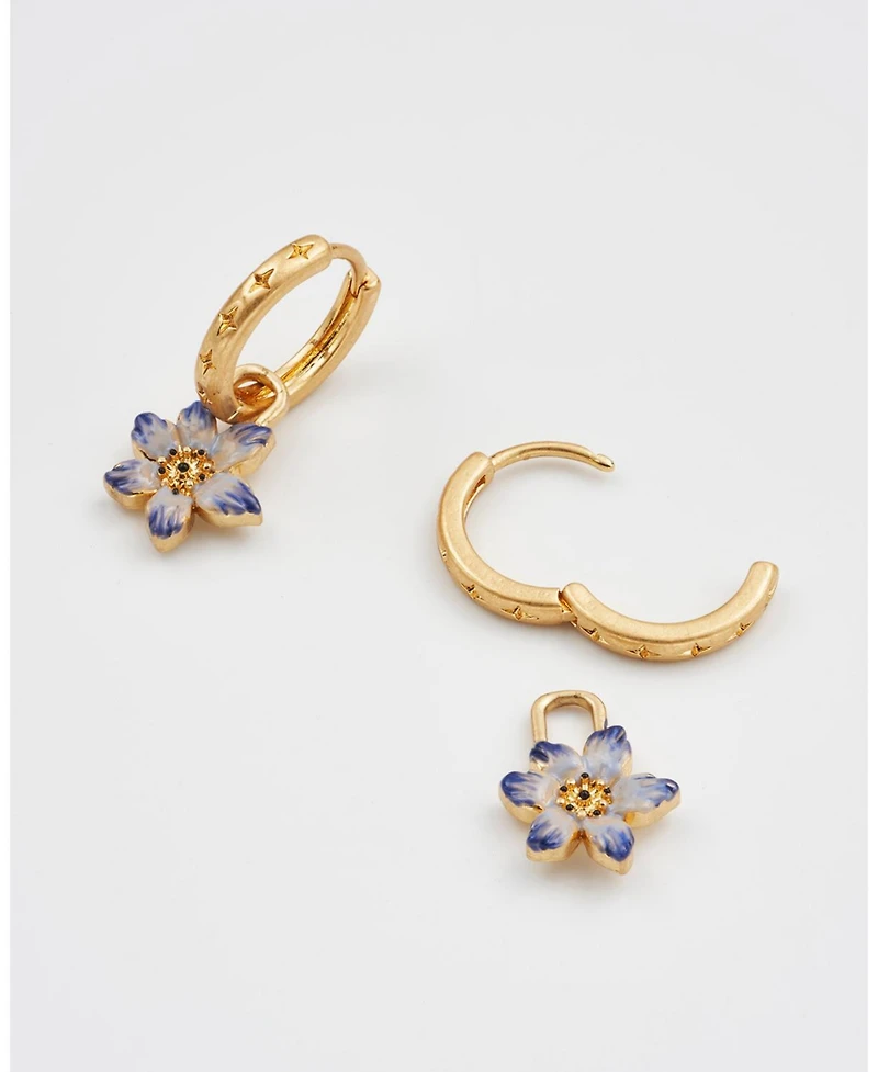 Fable England Nightshade Gold Huggie Earrings