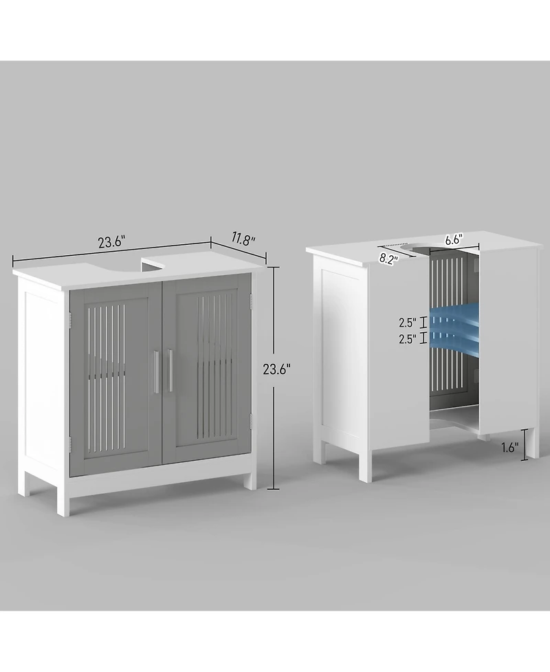 Busdays Under Sink Pedestal Storage Bathroom Cabinet