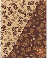 Fable England Chocolate Acorn Jacquard Scarf