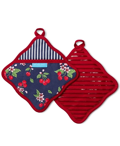 Draper James Lemon Blossom Scallop Edge 2-Pack Pot Holders