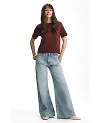 Mavi Jeans Women's Christine High Rise Wide Leg Light Classic Denim