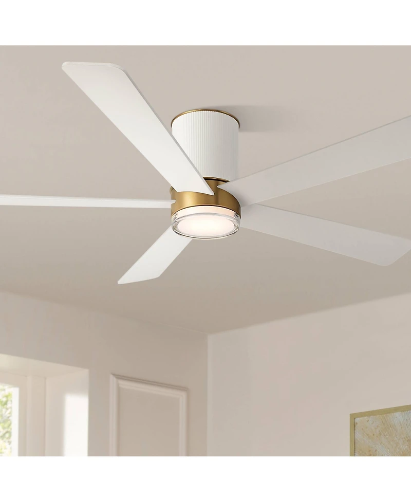 Casa Vieja 56 inch Vex Led Hugger Ceiling Fan with Remote