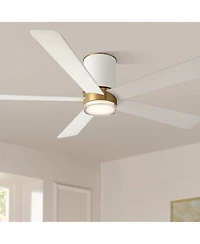 Casa Vieja 56 inch Vex Led Hugger Ceiling Fan with Remote
