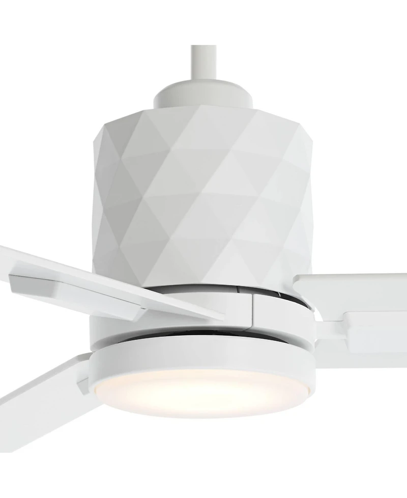Casa Vieja 54 inch Lex Matte Led Ceiling Fan with Remote