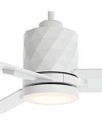 Casa Vieja 54 inch Lex Matte Led Ceiling Fan with Remote