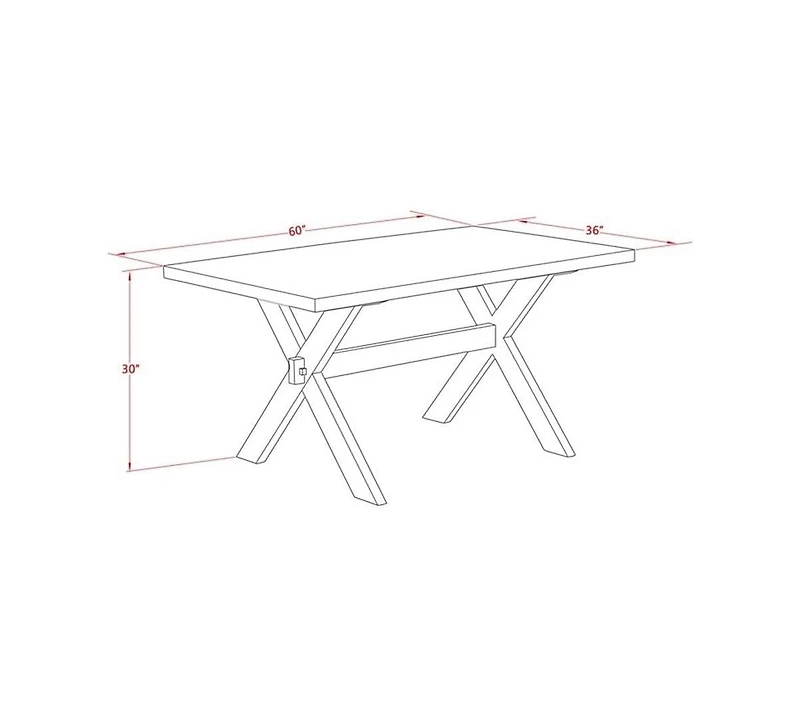 East West Furniture 7-Piece Modern Dining Set - 6 Upho lstered Dining Chairs with Linen Fabric Seat and Stylish Chair Back