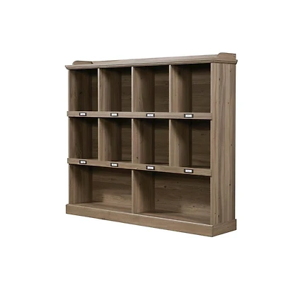 Starlight Canyon Home Salt oak finish bookcase with modern farmhouse and industrial style, rectangle