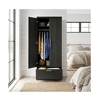 Starlight Canyon Home Raven Oak Storage Armoire With Contemporary Style And Spacious Design