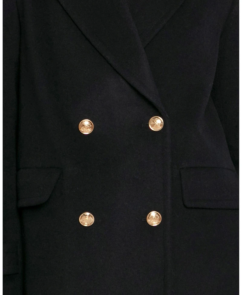 belle & bloom Women's Harbour Military Wool Blend Pea Coat