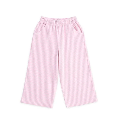 Florence Eiseman Little Girl 14-7 Stripe Terry Wide Leg Pant