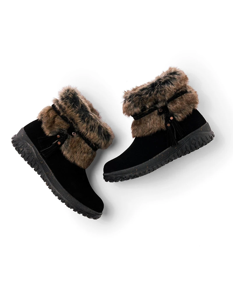 Minnetonka Women's Everett 2 Suede Faux Fur Winter Boots