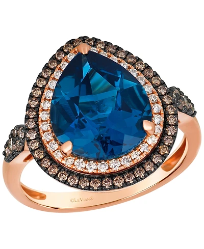 Le Vian London Blue Topaz (4-1/2 ct. t.w.), Diamond (0.45 t.w.) Ring 14k Strawberry Gold (Also Available Honey & Vanilla Gold)