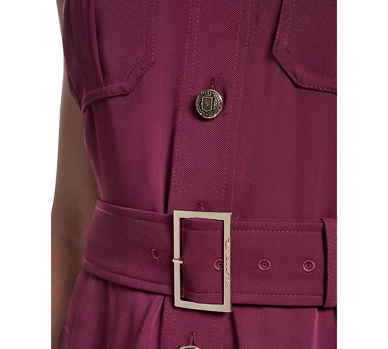 Karl Lagerfeld Paris Women's Mock Neck Shirt Dress