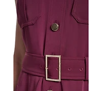 Karl Lagerfeld Paris Women's Mock Neck Shirt Dress