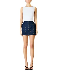 Line & Dot Women's Attina Beaded Mini Skirt